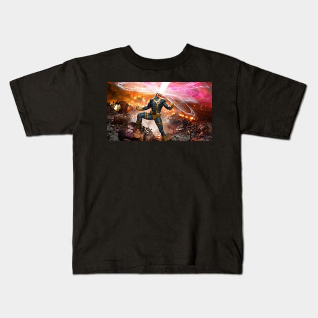 Cyclops Kids T-Shirt by uncannyknack